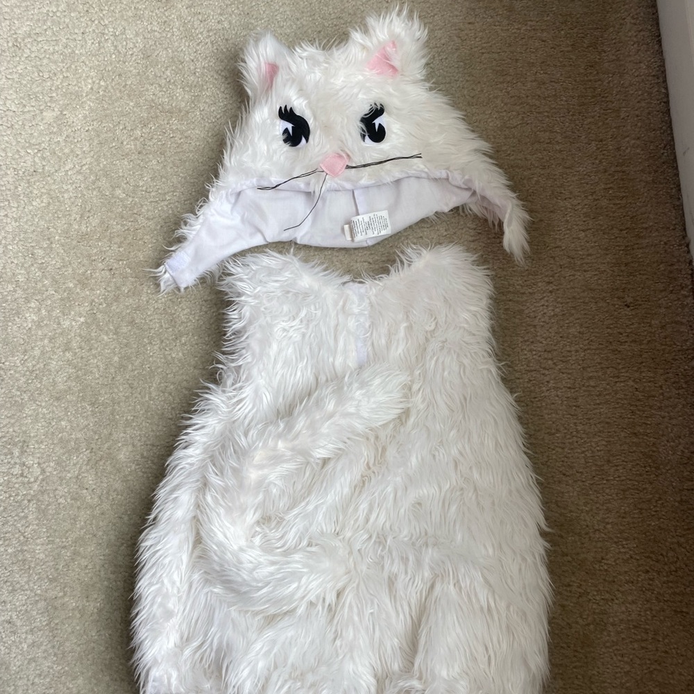 Pottery barn white kitty cat costume